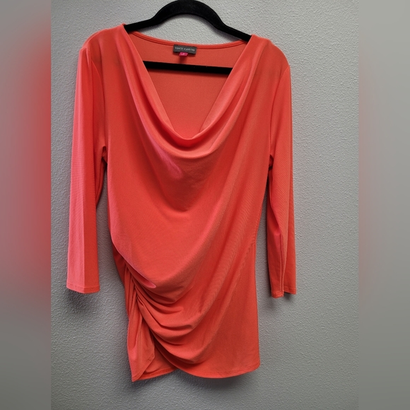 Vince Camuto Tops - Vince Camuto Cowl Neck Gathered Side Top Size Small